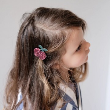 Mimi and Lula Κids Hair Clips Cherries with Glitter