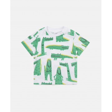 STELLA MCCARTNEY KIDS Βρεφική Μπλούζα T-Shirt Crocodiles