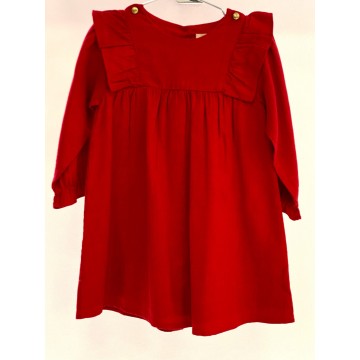 Louis Louise Κόκκινο Παιδικό Βαμβακερό Φόρεμα