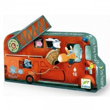 Djeco Silhouette puzzles The fire truck
