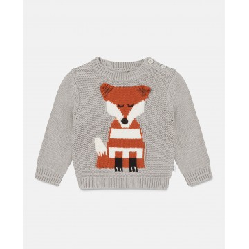 Stella Mac Cartney Knitted Embroidered Fox Jumper