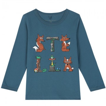 Stella McCartney  Παιδικό Μακρυμάνικο μπλουζάκι για αγόρια με Αλεπούδες