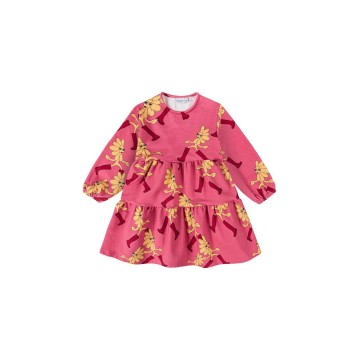 Dear Sophie Παιδικό Ροζ Φόρεμα με Κίτρινες Μαργαρίτες