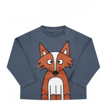 Stella MacCartney μακρυμάνικη μπλούζα με αλεπού