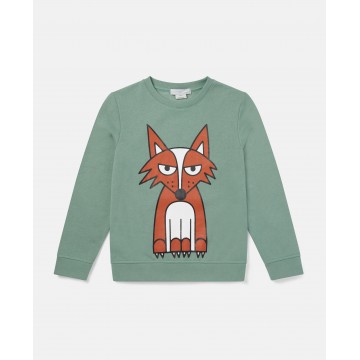 Stella MacCartney Kids Cotton Fox Sweatshirt