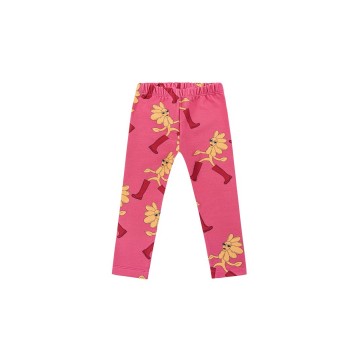 Dear Sophie Kids Pink Leggings with Yellow Daisies