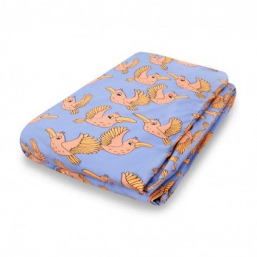 Dear Sophie Kids  Duvet Cover and a Pillow Case Blue with Birds