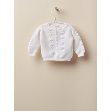 Kids White Cardigan