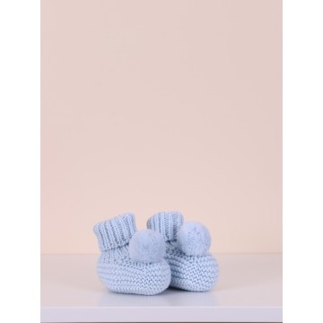 Baby Light Blue Bobble Booties