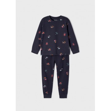 Mayoral Children's Blue Cotton Pajamas with Planets