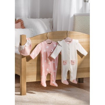 Mayoral Baby Pink Set of 2 Onesies with Swans