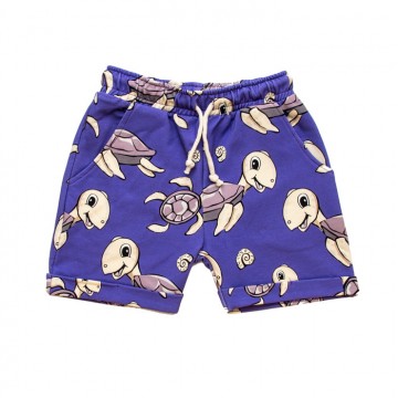 Kids Blue Short With Turtles