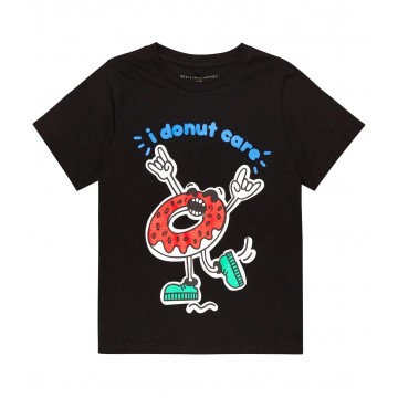 Stella McCartney Παιδικό Μάυρο Mπλουζάκι Με Donut