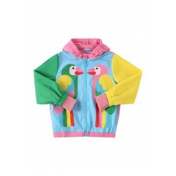 Stella McCartney Kid Multicolor Jacket With Parrots