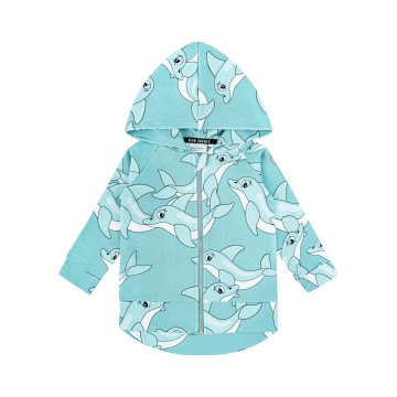 Dear Sophie Children's Blue Cardigan with Dolphins