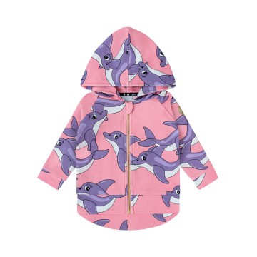 Dear Sophie Children's Pink Cardigan with Dolphins