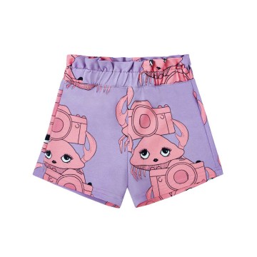 Dear Sophie Children's Purple Shorts with Pink Crabs
