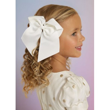 Abel and Lula Children's Hair Clip with White Ribbon