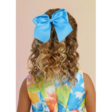 Abel and Lula Children's Hair Clip with Turquoise Ribbon