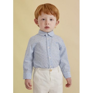 Abel & Lula Βaby Striped light Blue Shirt With Dots