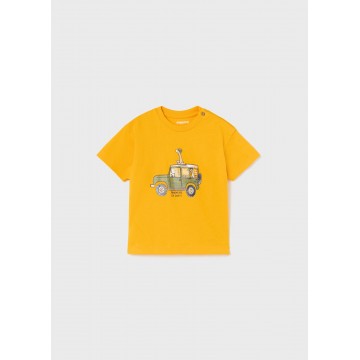 Mayoral Baby Orange T-shirt with Dinosaurs
