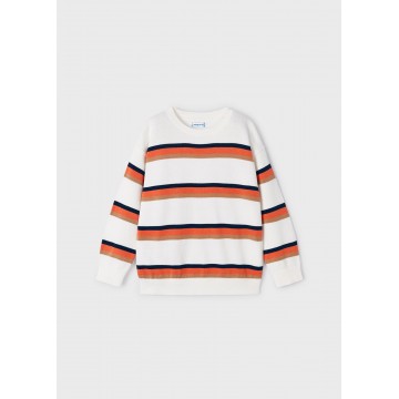 Mayoral Children's Jersey Blouse with Orange Stripes