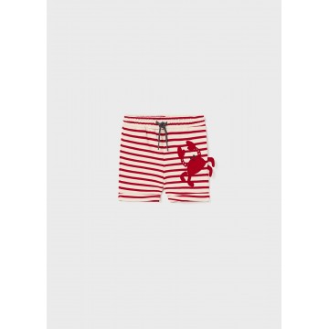 Mayoral Infant Shorts Red Striped With Crab