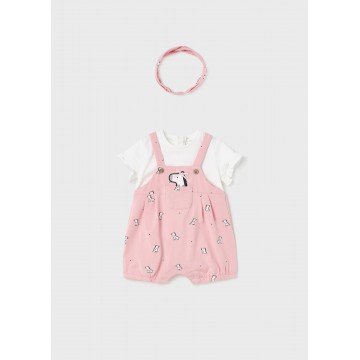 Mayoral Baby Pink Jumpsuit with Zebras
