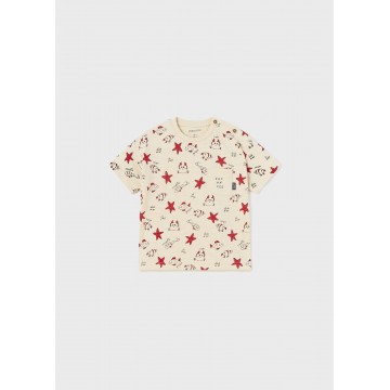 Mayoral Baby Ivory T-shirt with Red Crab