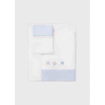 Mayoral Baby Sheet Set White With Airplanes