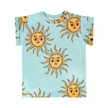 Dear Sophie Παιδική Γαλάζια μπλούζα Με Κίτρινους Ήλιους