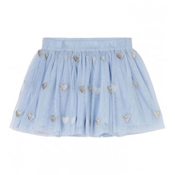Children's Ciel Tulle Skirt With Silver Hearts Stella McCartney