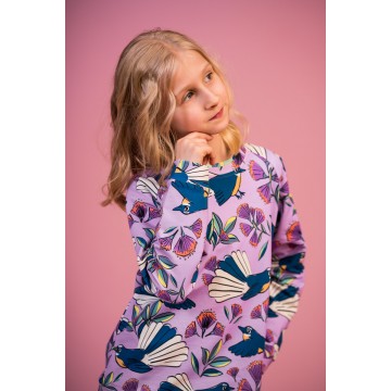 Children's Lilac Fantail Longsleeve Blouse Mullido