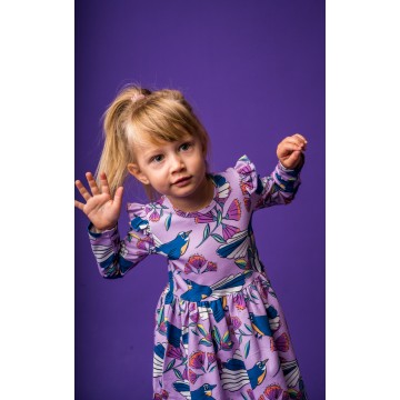 Children's Lilac Fantail Dress Mullido