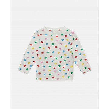 Baby White Blouse With Multicolour Hearts Stella McCartney
