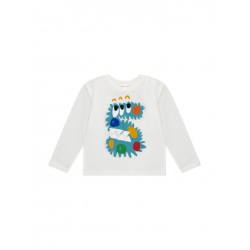 Baby White Blouse with Monster Stella McCartney