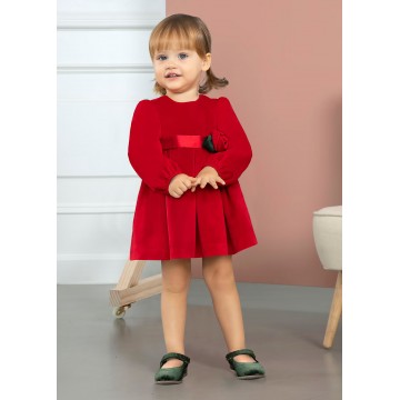 Baby Red Velvet Dress Abel and Lula