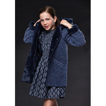 Children's Blue Ruff Mouflon Coat Mayoral