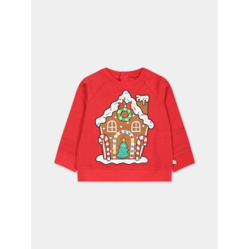 Baby Red Christmas Sweatshirt Stella McCartney