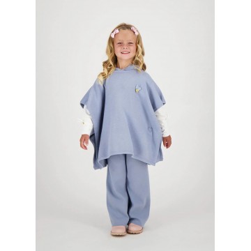 Children's Light Blue Cape With Wings Angel Face