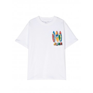 Children's White T-Shirt ''ALOHA" Stella McCartney