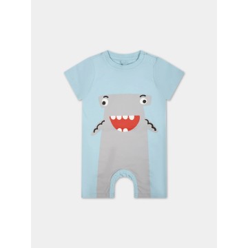 Infant Light blue hammerhead shark print bodysuit Stella McCartney