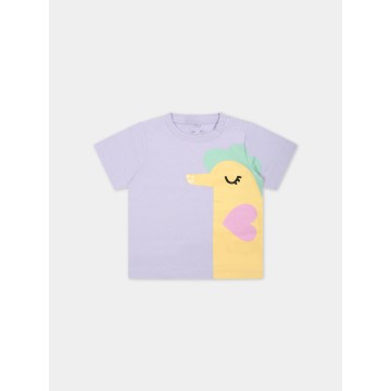 Baby Purple Seahorse T-shirt Stella McCartney