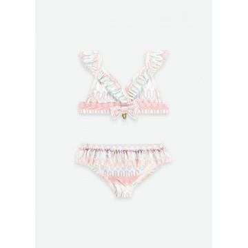 Kid Algarve Bikini Coral Multicolor