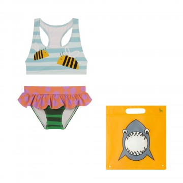 Children's Multicolored Bikini With Bees Stella McCartney