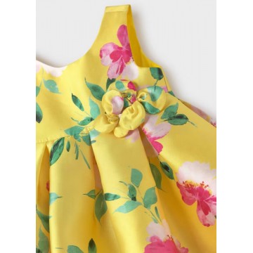 Abel &Lula Βρεφικό Φόρεμα Με Λουλούδια Kίτρινο