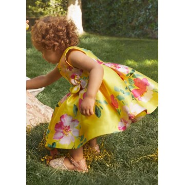 Abel & Lula Baby Floral Yellow Dress