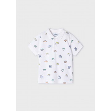 Kids White Polo Shirt With...
