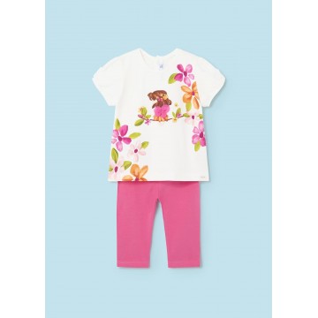 Baby Fuchsia Set With Flowers Mayoral