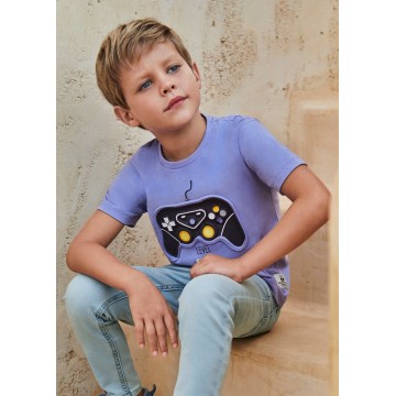 Children's Purple Playstation Short-Sleeve T-Shirt Mayoral